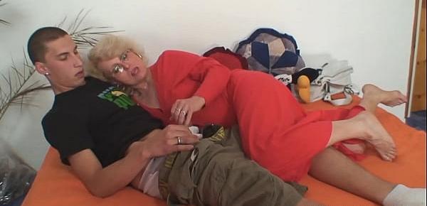 Blonde mother in law him into taboo sex